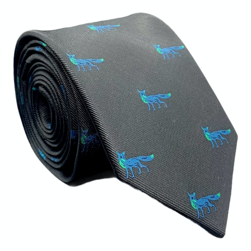 Černá kravata Liška 