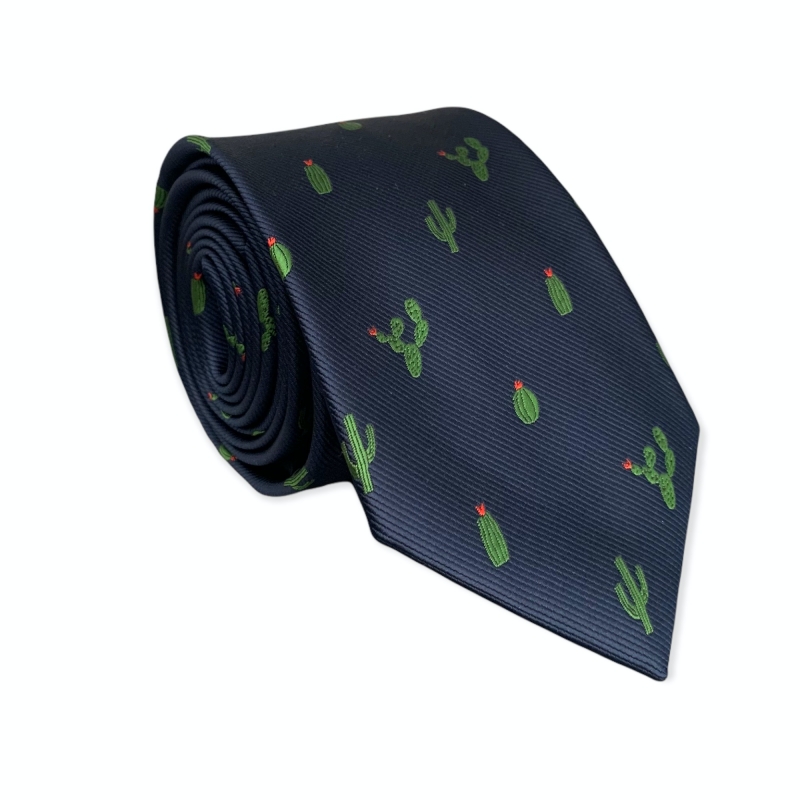 Modrá kravata Kaktus 