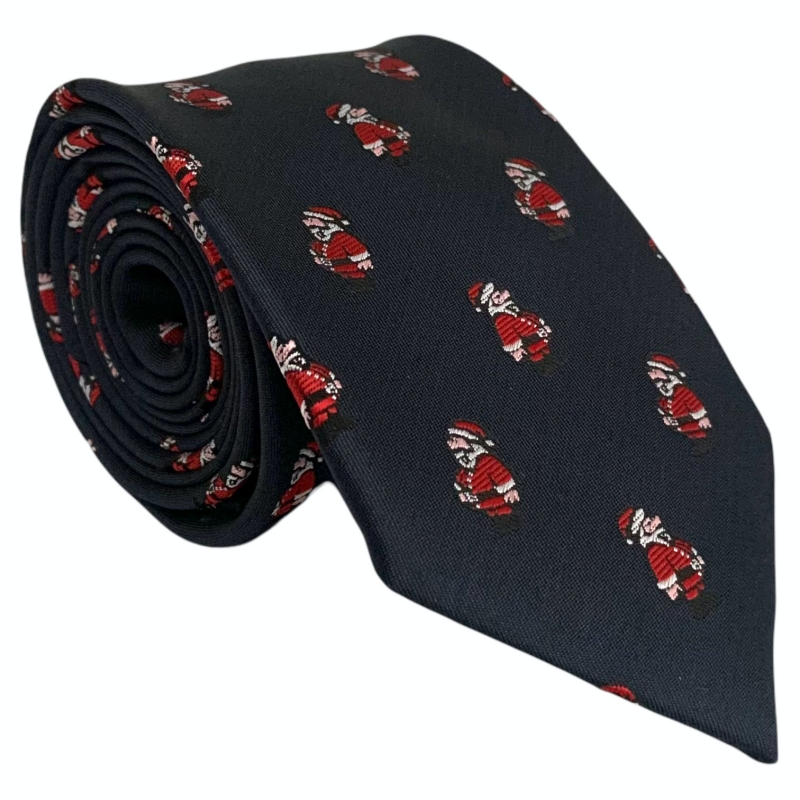 Modrá kravata Santa Claus 