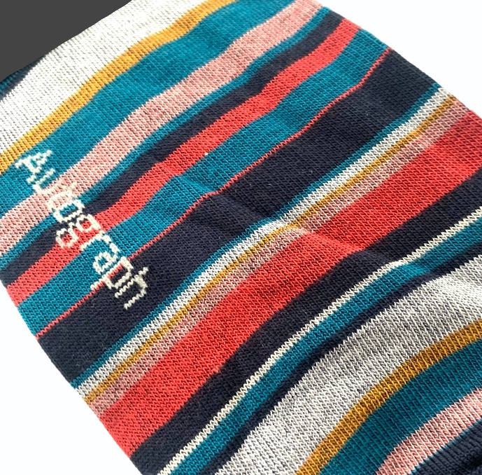 Modré ponožky Marks and Spencer Autograph Stripes EU 39.5 - 42.5