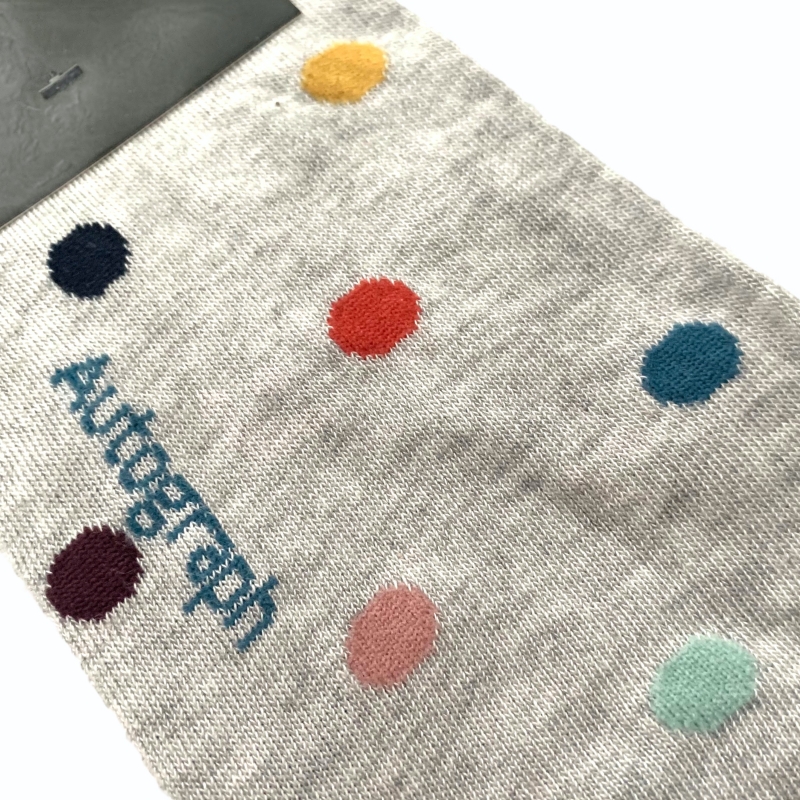 Šedé ponožky Marks and Spencer Autograph Dots EU 39.5 - 42.5