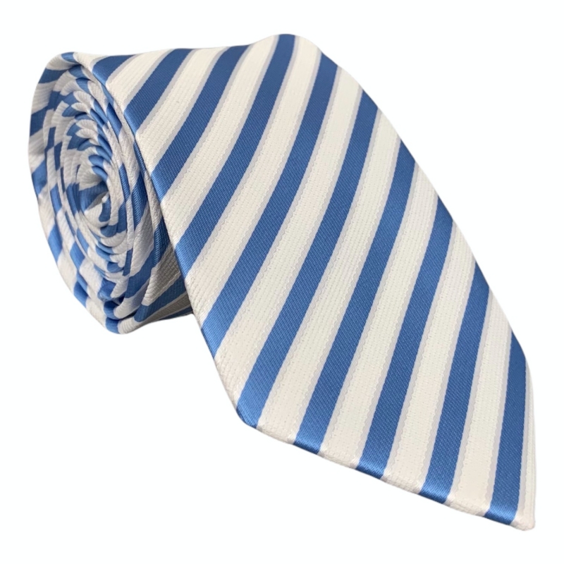 Modro - bílá kravata Pruhy 