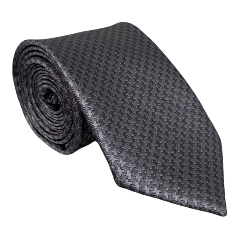 Šedá kravata Houndstooth