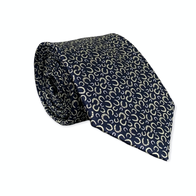 Modro - žlutá kravata Podkova 