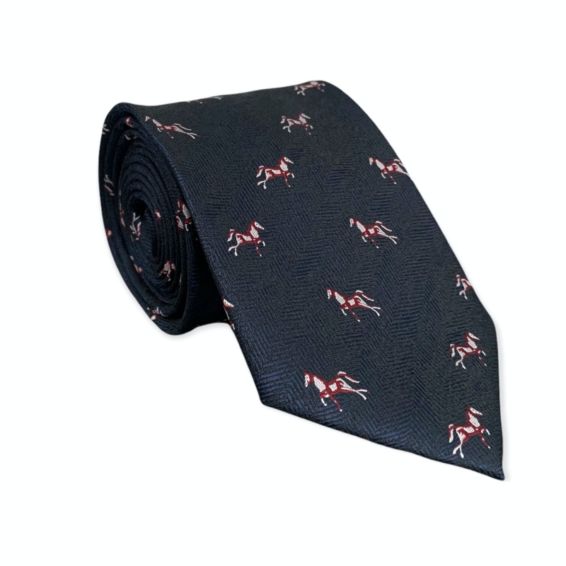Modro - černá kravata Kůň 