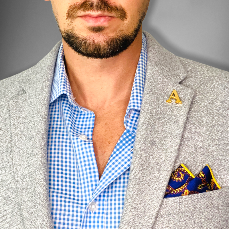 Zlatá brož písmeno A 