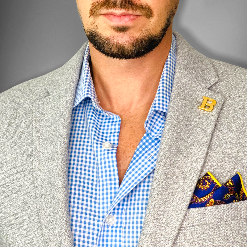 Zlatá brož písmeno B