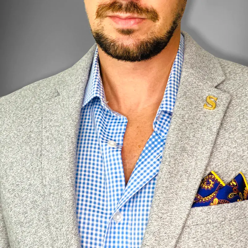 Zlatá brož písmeno S