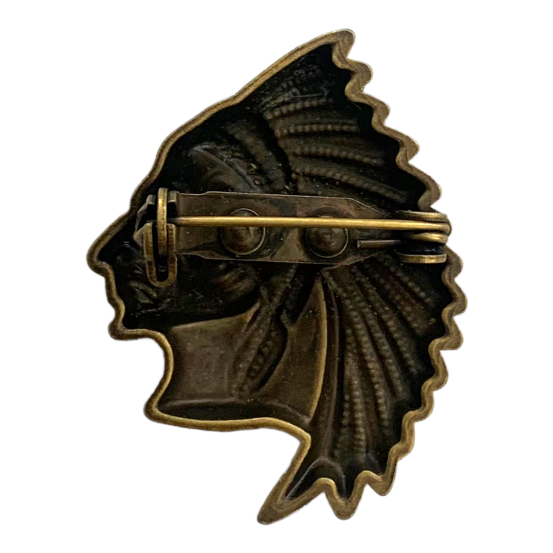 Zlatá brož Indián 