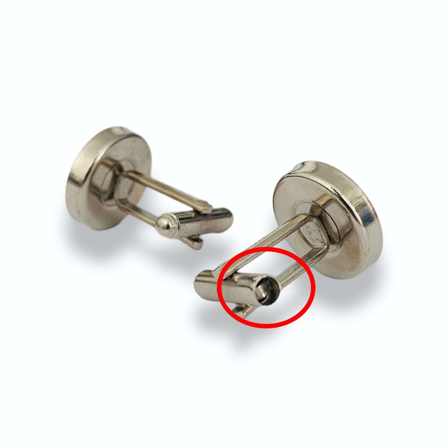 Rudé manžetové knoflíčky Round Stars 