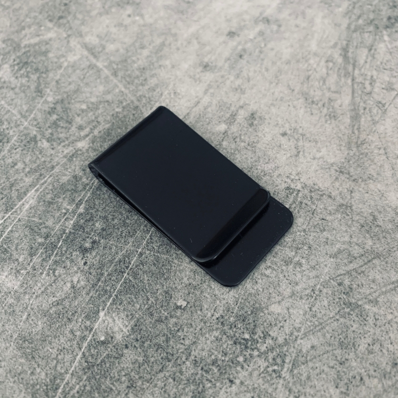 Černá spona na peníze z nerezové oceli