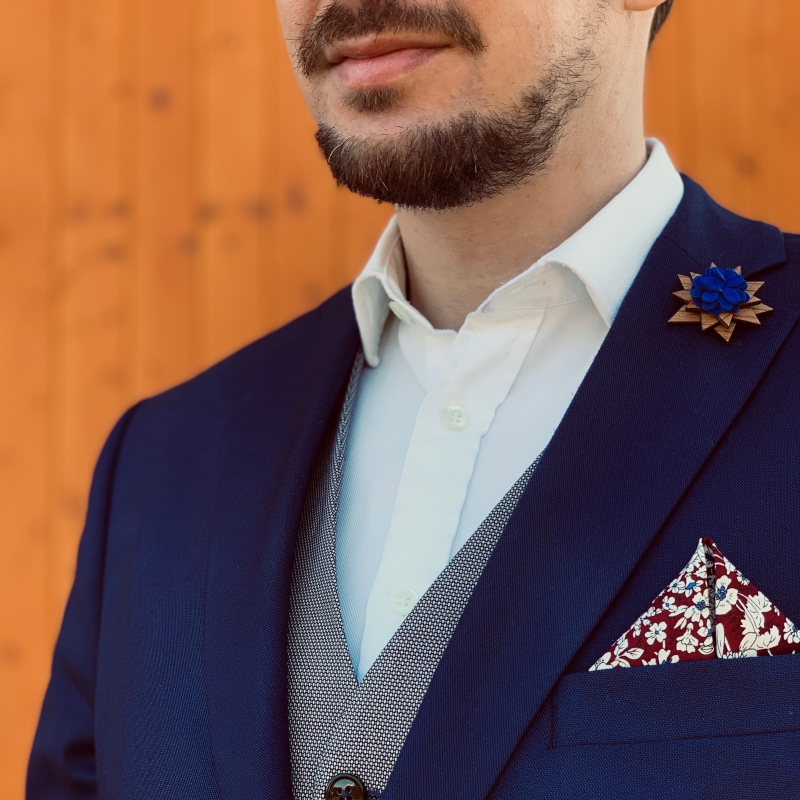 Dřevěná brož Hvězda