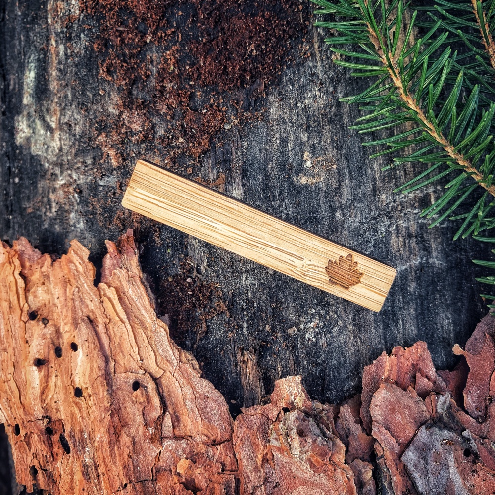 Dřevěná spona na kravatu Javorový list 