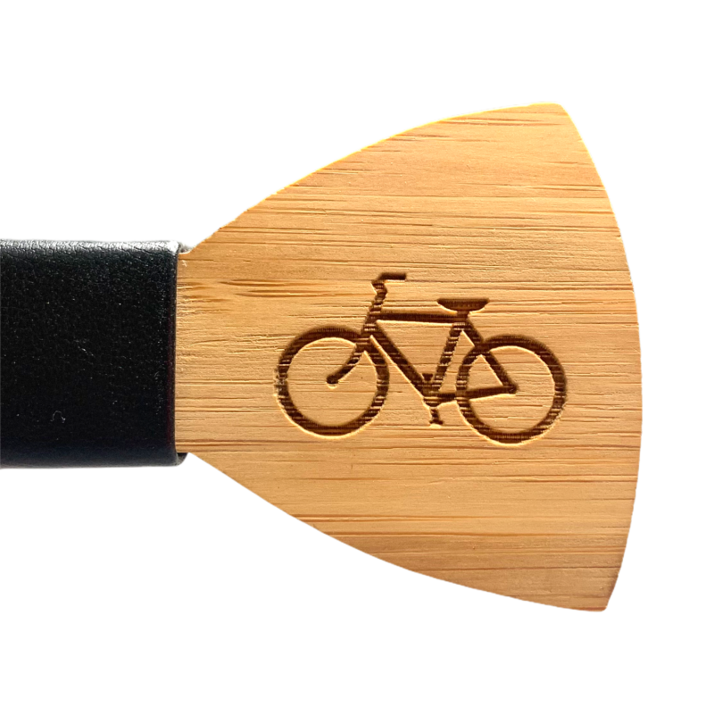 Dřevěný pánský motýlek Kolo - bicykl