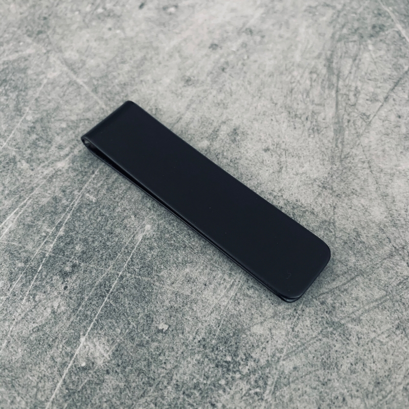 Černá dlouhá spona na peníze z nerezové oceli