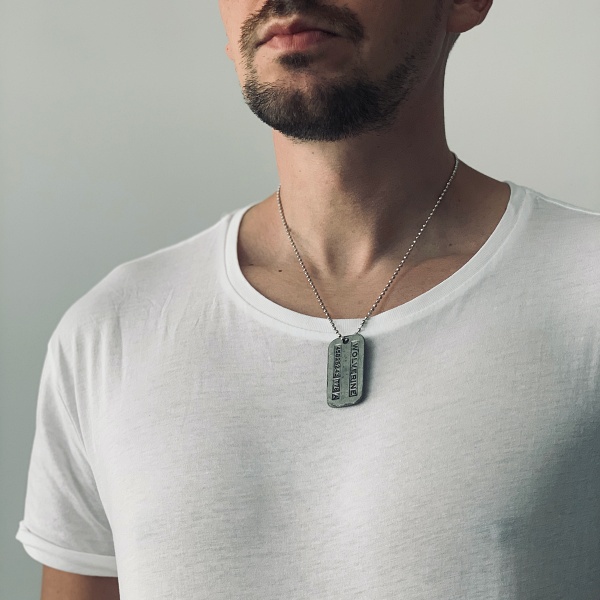 Stříbrný pánský náhrdelník Wolverine vintage