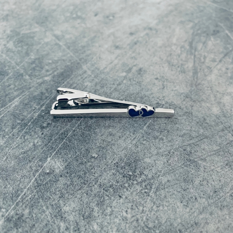 Spona na kravatu Srdce modré 