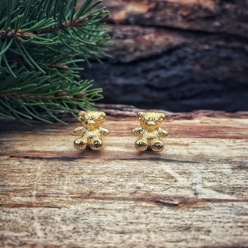 Manžetové knoflíčky zlatý Medvídek 