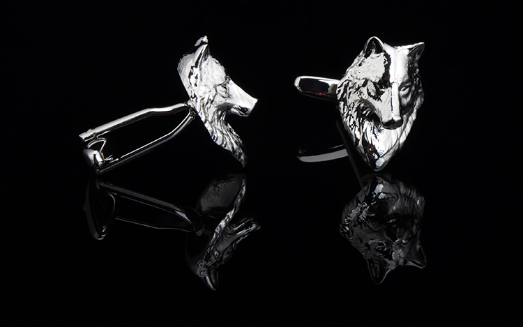 Manžetové knoflíčky Vlčí hlava