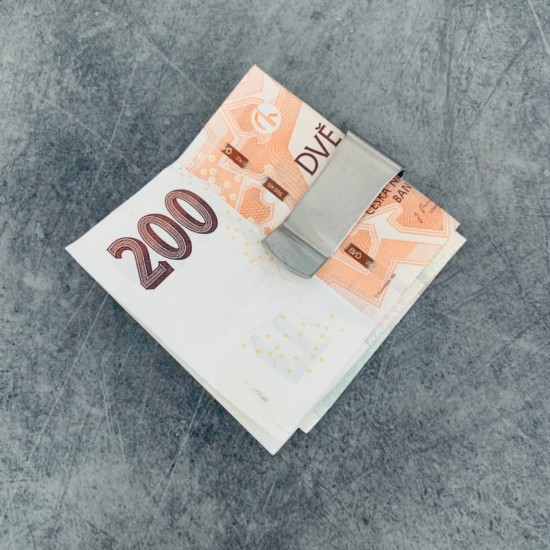 Stříbrná spona na peníze Zobák 