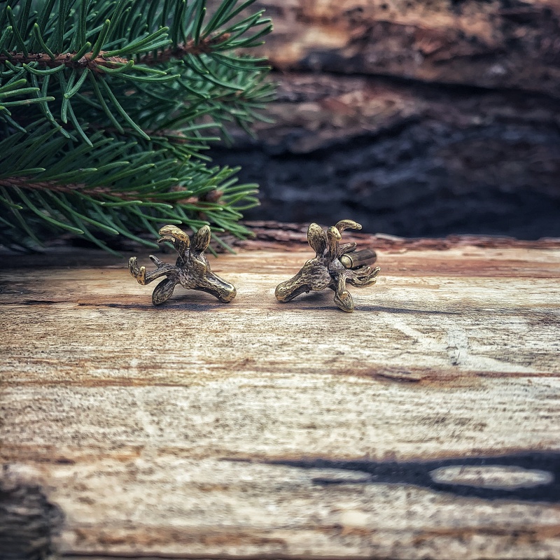 Manžetové knoflíčky Losí hlava vintage 