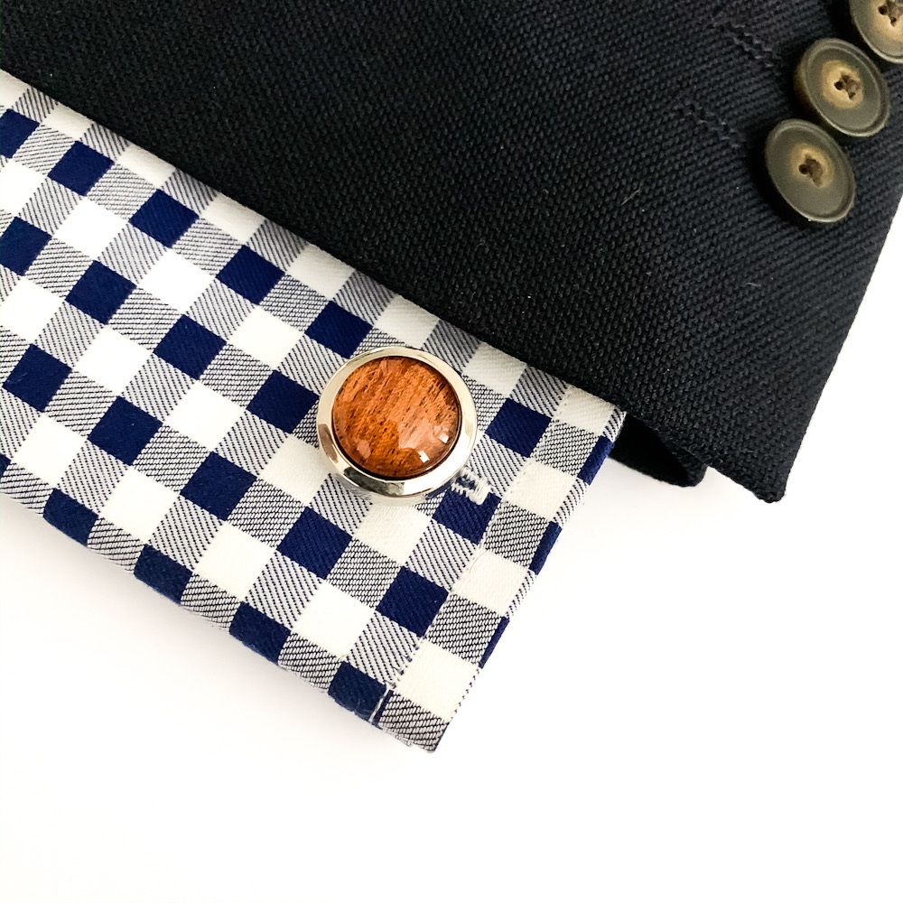 Manžetové knoflíčky Wood Glass