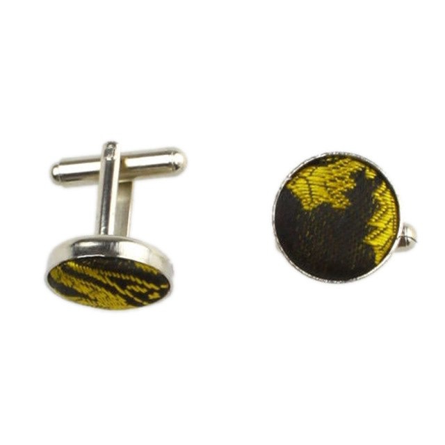 Manžetové knoflíčky Vintage černo - zlaté 