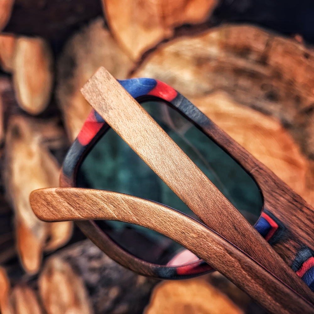 Dřevěné zrcadlové sluneční brýle Wood 