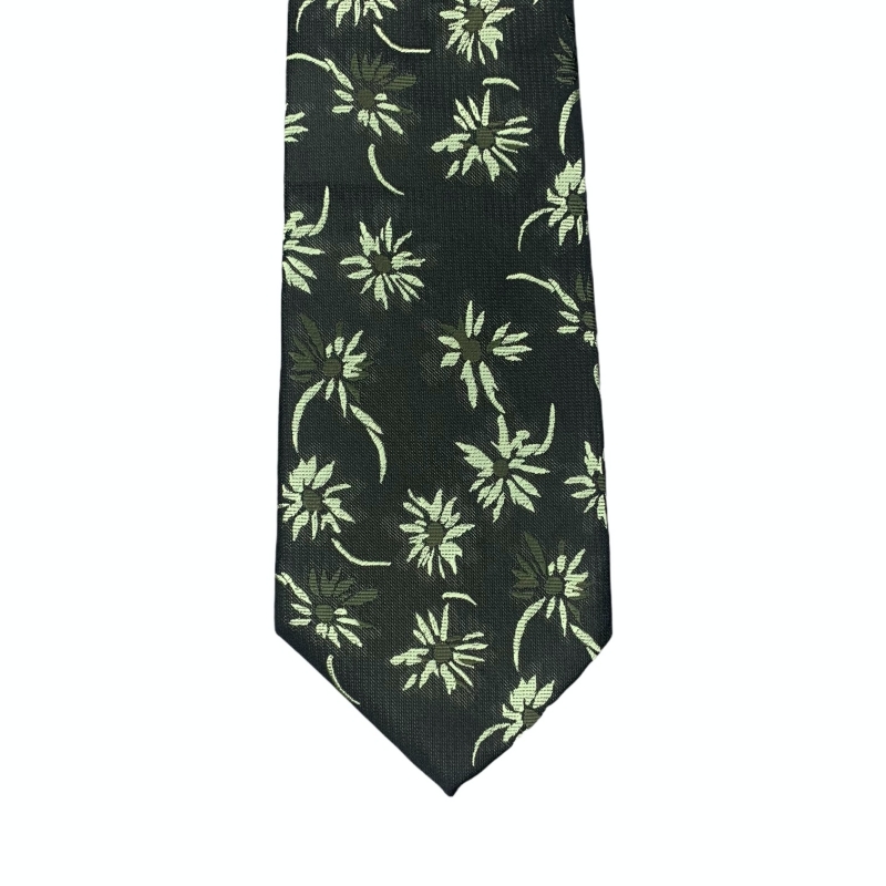 Černá kravata Květiny