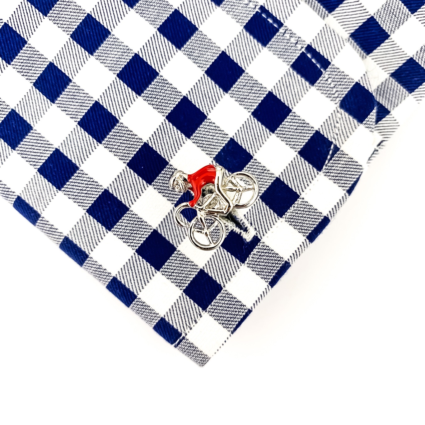 Manžetové knoflíčky Cyklista v červeném trikotu