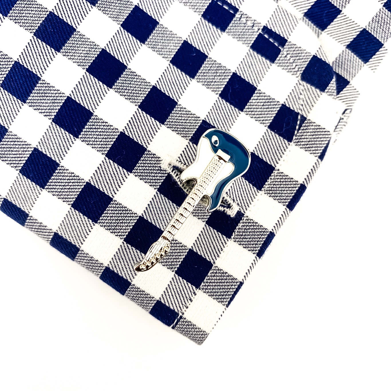 Manžetové knoflíčky Elektrická kytara modrá 