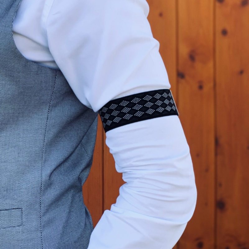 Černý držák rukávu košile Check 