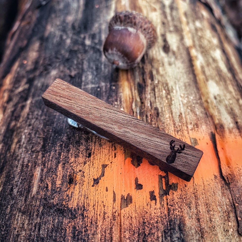 Dřevěná spona na kravatu Wood Jelen 