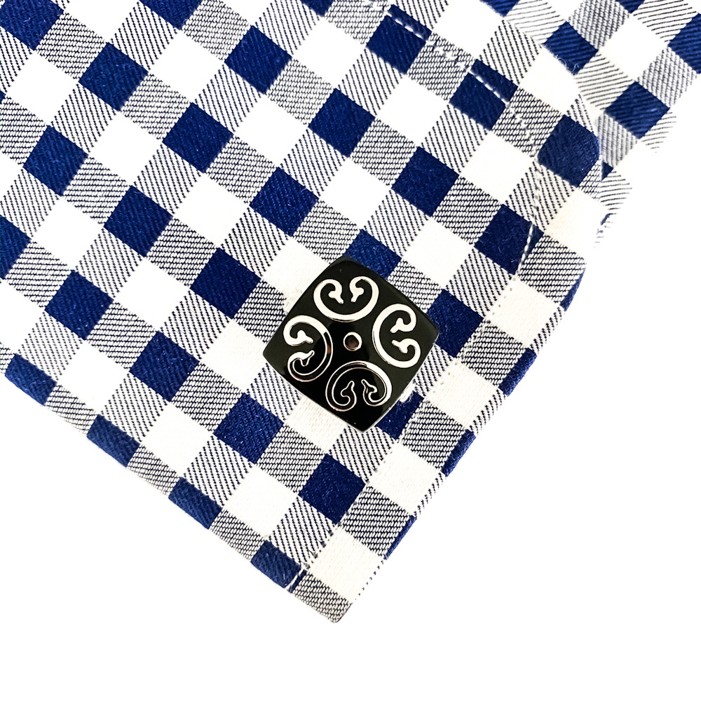 Manžetové knoflíčky Black ornament 