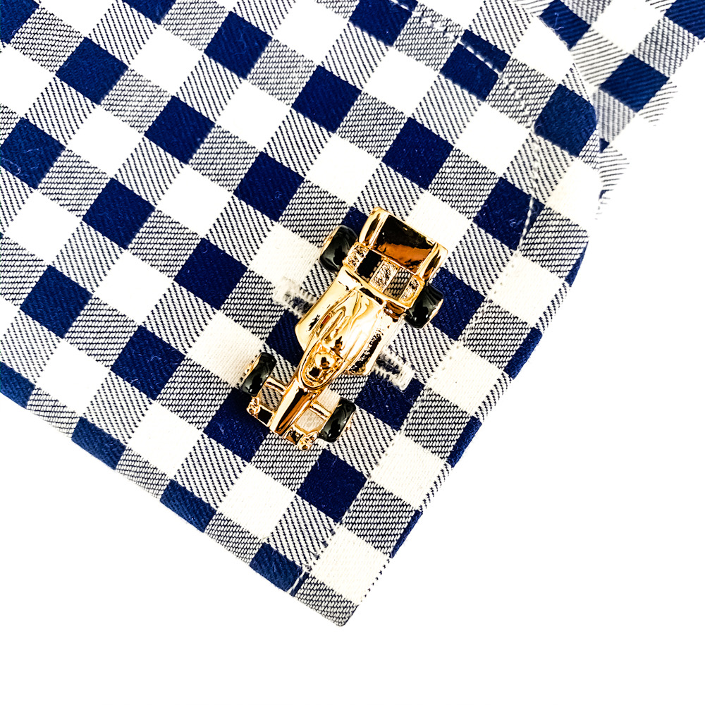 Manžetové knoflíčky zlatá Formule F1 