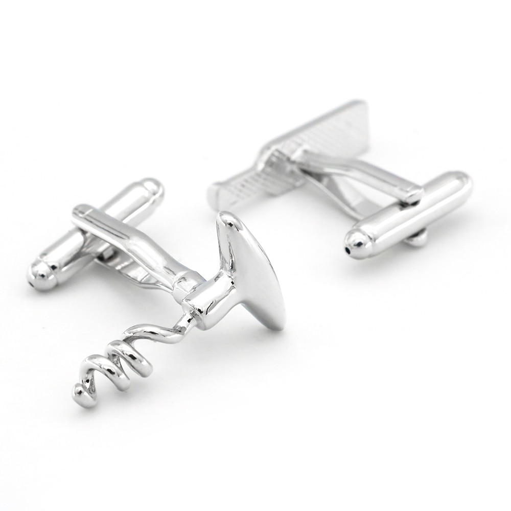 Manžetové knoflíčky Vývrtka a láhev vína 