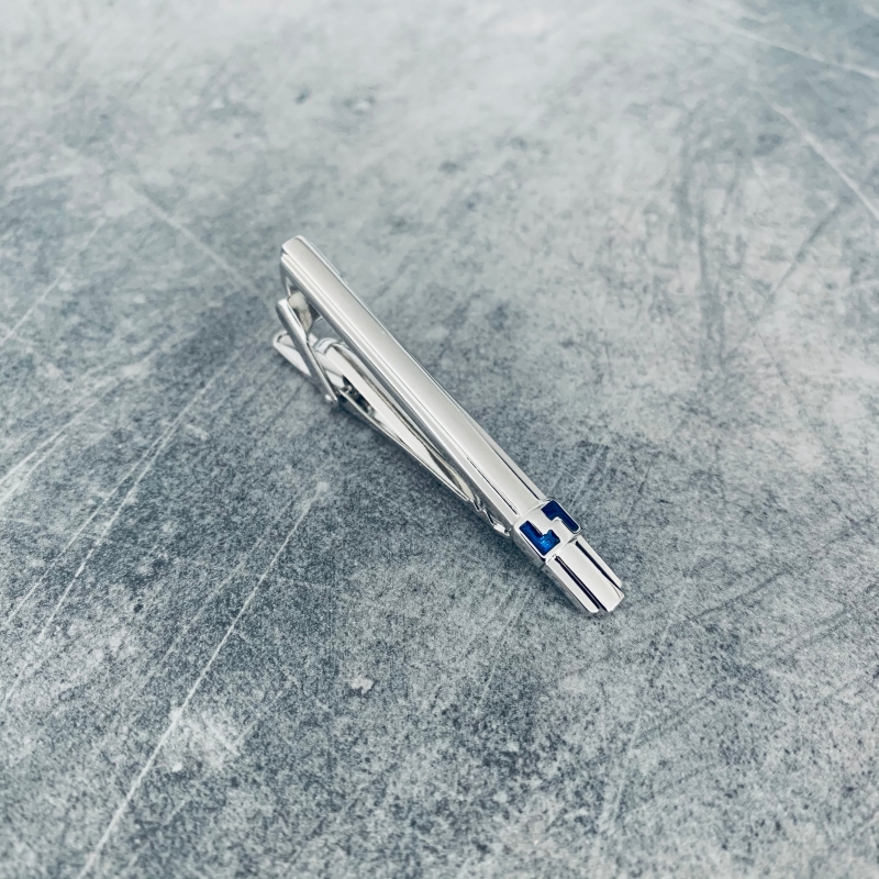 Spona na kravatu L modré 