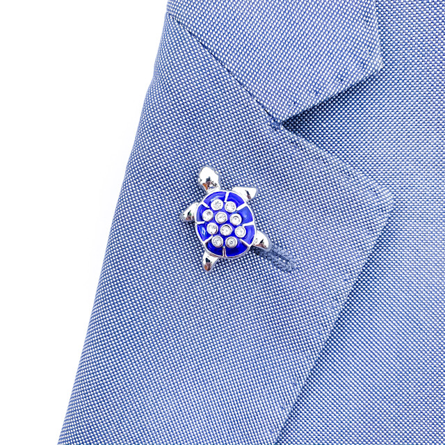 Brož Želva s krystaly 