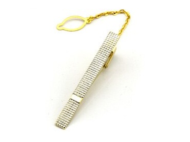 Zlatý set - spona na kravatu + manžetové knoflíčky Fashion Geo 