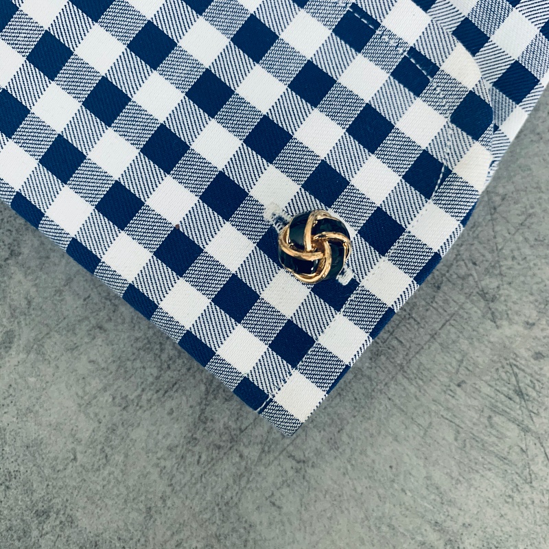 Zlatý set - manžetové knoflíčky a knoflíky do košile Uzel 