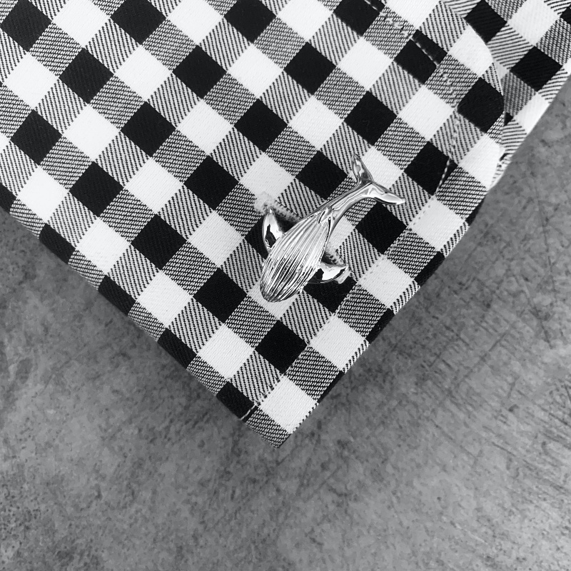 Manžetové knoflíčky Velryba - plejtvák obrovský 