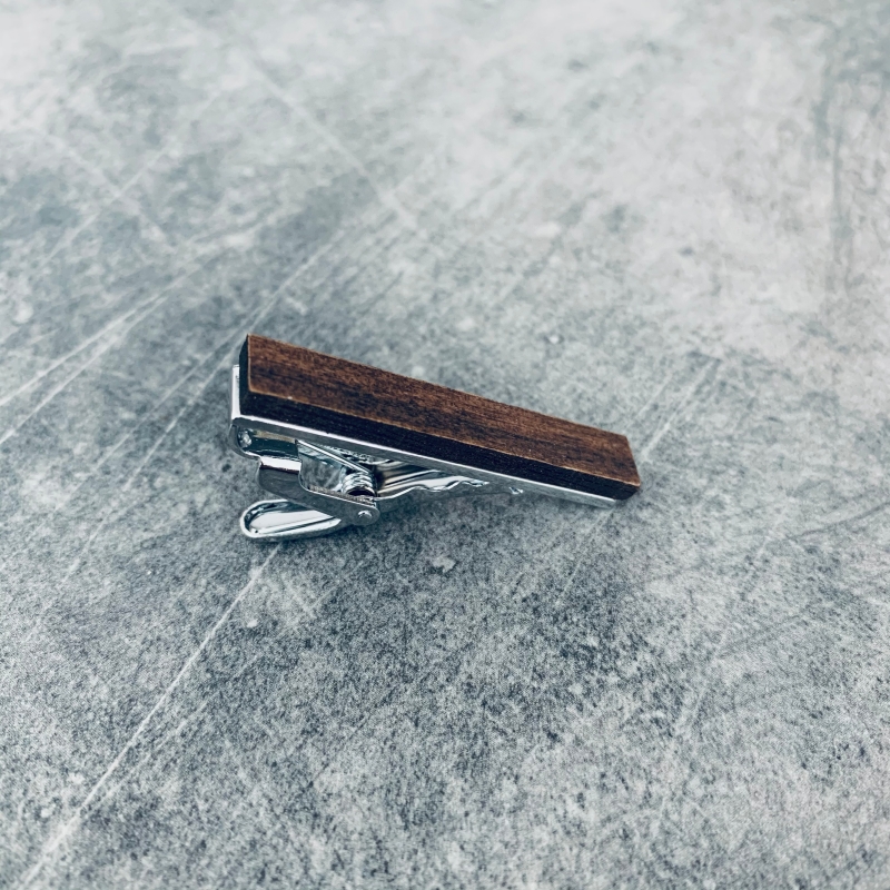 Dřevěná spona na kravatu Ořech mini 