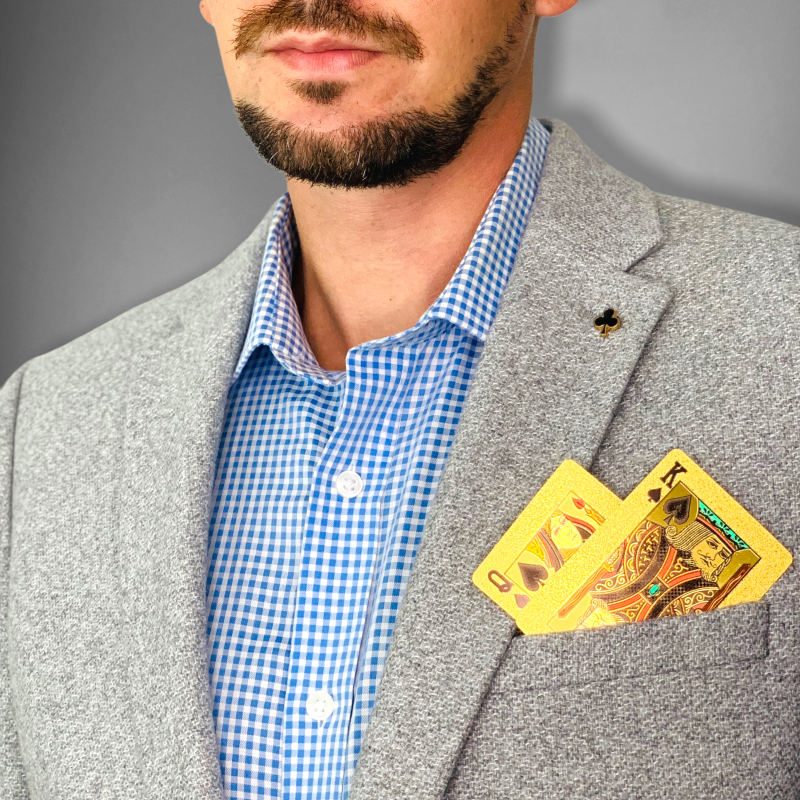 Brož - ozdoba klopy saka Karetní symbol Žaludy