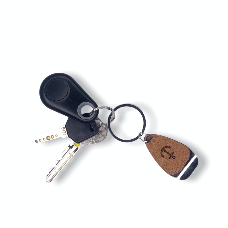 Dřevěná klíčenka Triangle Kotva s otvírákem na pivo 