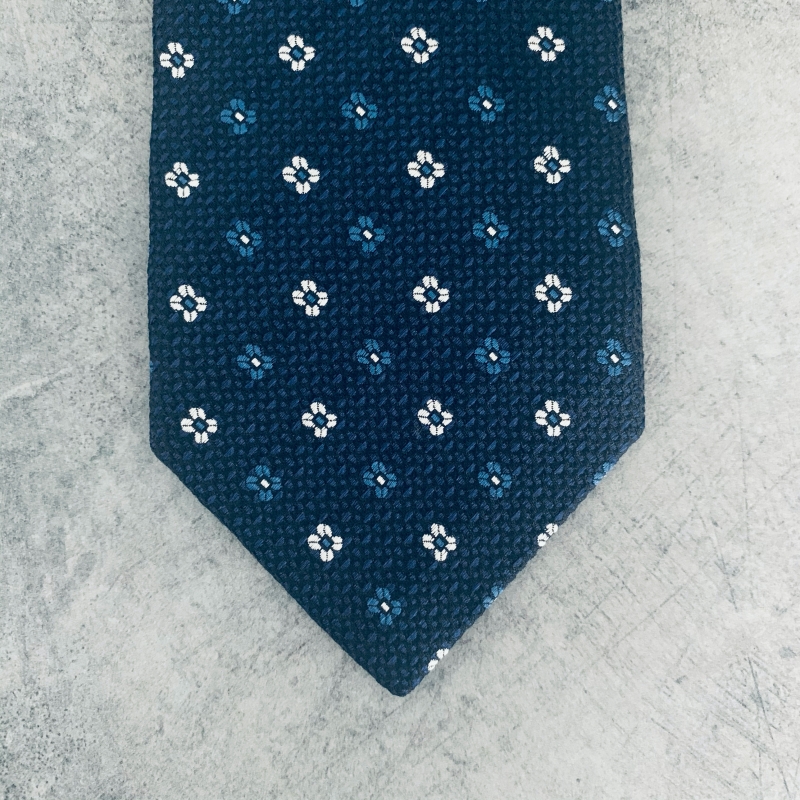 Modrá kravata Blažek Flower 