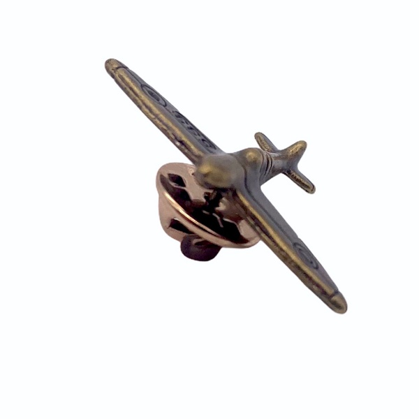 Vintage zlatá brož Stíhačka Spitfire 