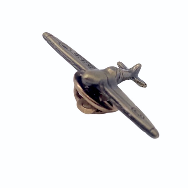 Vintage zlatá brož Stíhačka Spitfire I. 