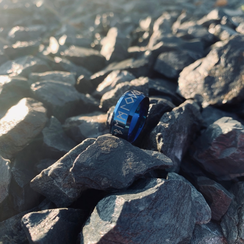 Modrý prsten Runy vel. 12