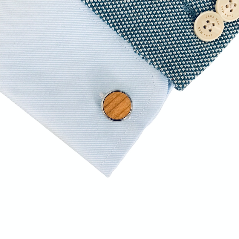 Dřevěný vánoční set - motýlek Jelen a stromeček + manžetové knoflíčky + kapesník