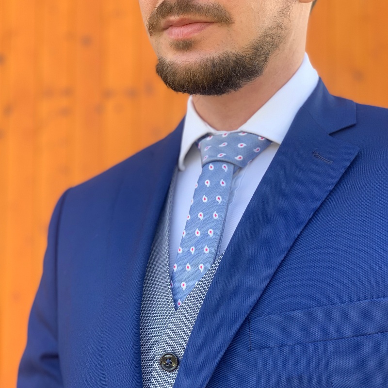 Šedá kravata Zara Blood 